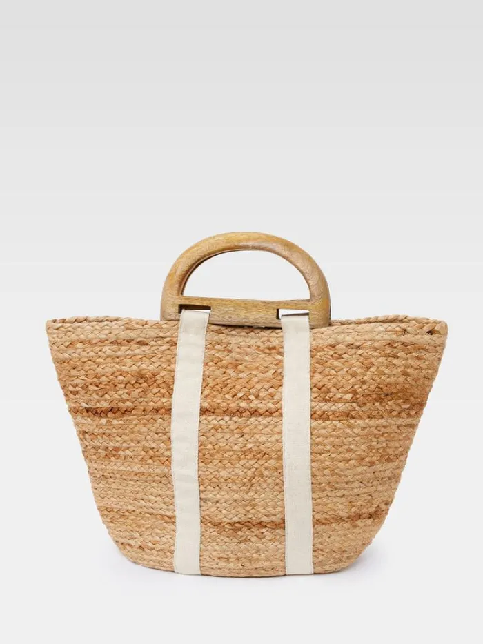 French Connection Bags and Purses Raffia Basket Bag White 8211 Woman