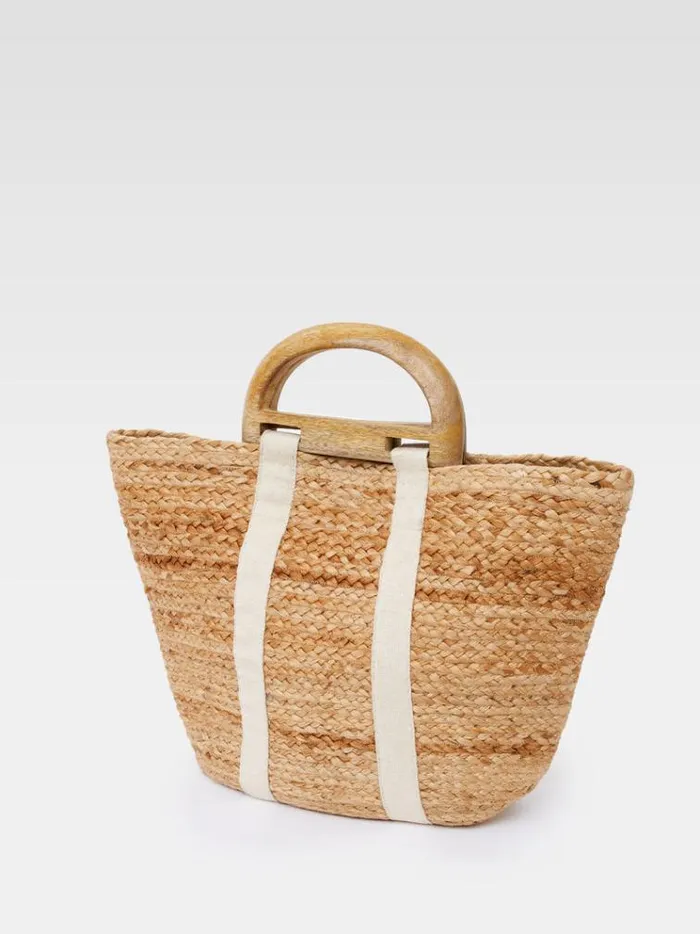 French Connection Bags and Purses Raffia Basket Bag White 8211 Woman