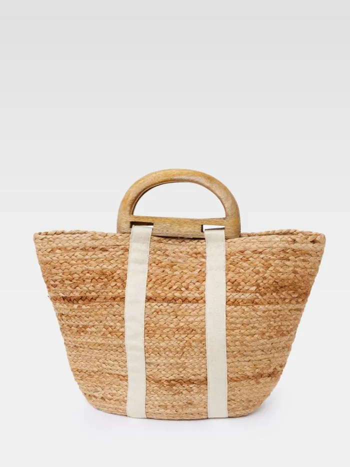 French Connection Bags and Purses Raffia Basket Bag White 8211 Woman