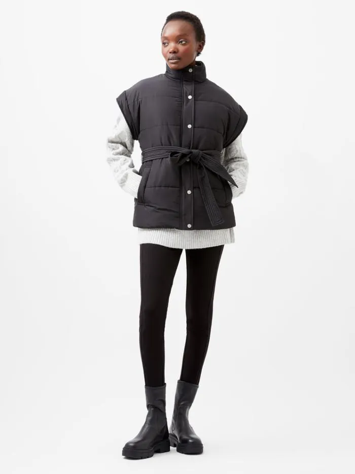 French Connection Coats and Jackets Auden Recycled Puffer Gilet Vest Blackout 8211 Woman