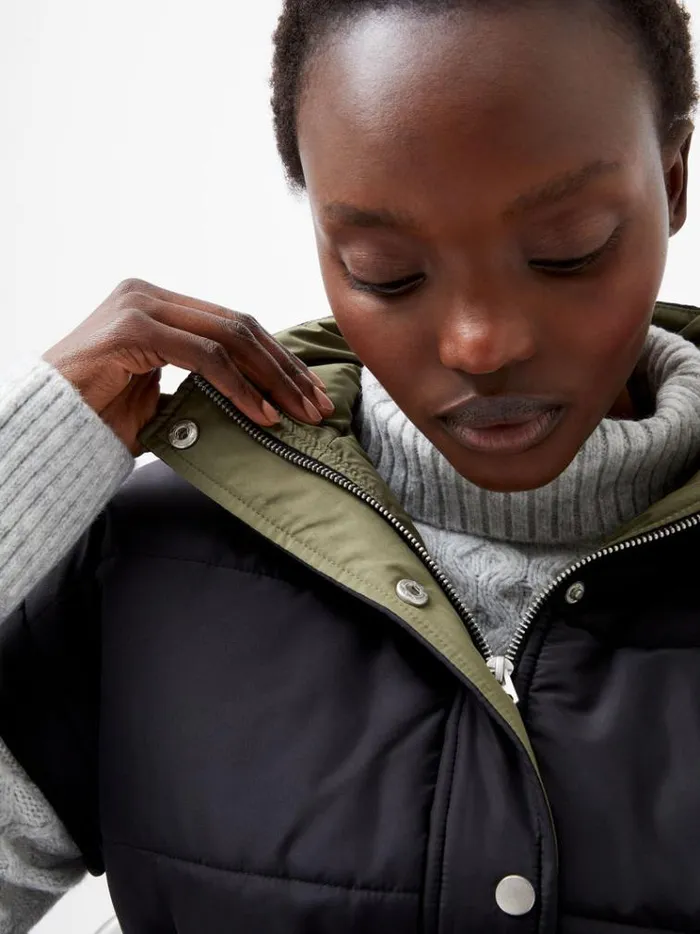 French Connection Coats and Jackets Auden Recycled Puffer Gilet Vest Blackout 8211 Woman