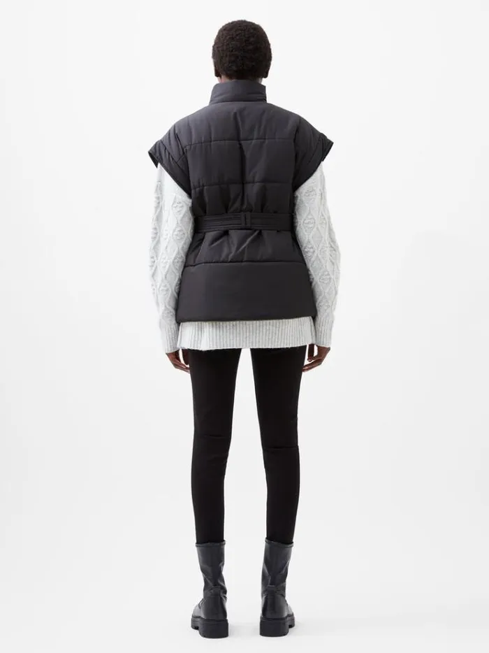 French Connection Coats and Jackets Auden Recycled Puffer Gilet Vest Blackout 8211 Woman