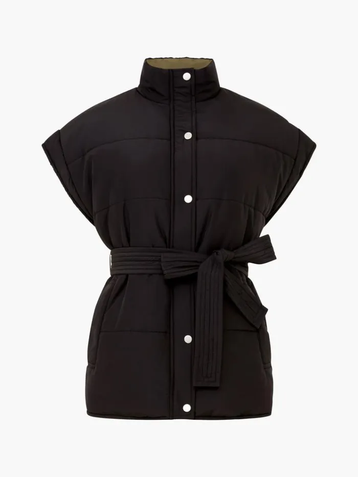 French Connection Coats and Jackets Auden Recycled Puffer Gilet Vest Blackout 8211 Woman