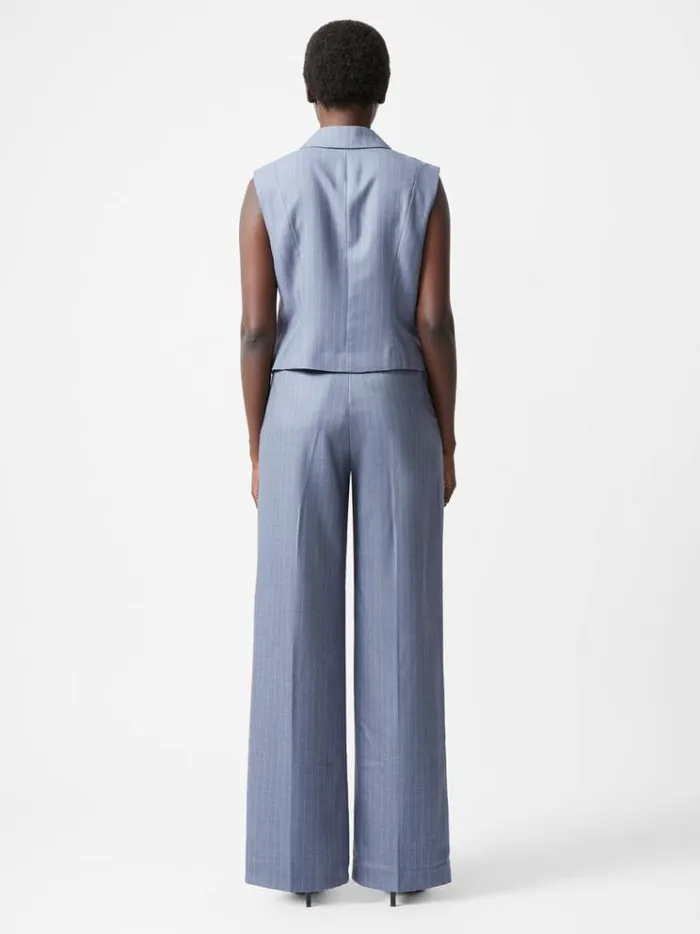 French Connection Coats and Jackets Fiorella Pinstripe Waistcoat Grey 8211 Woman