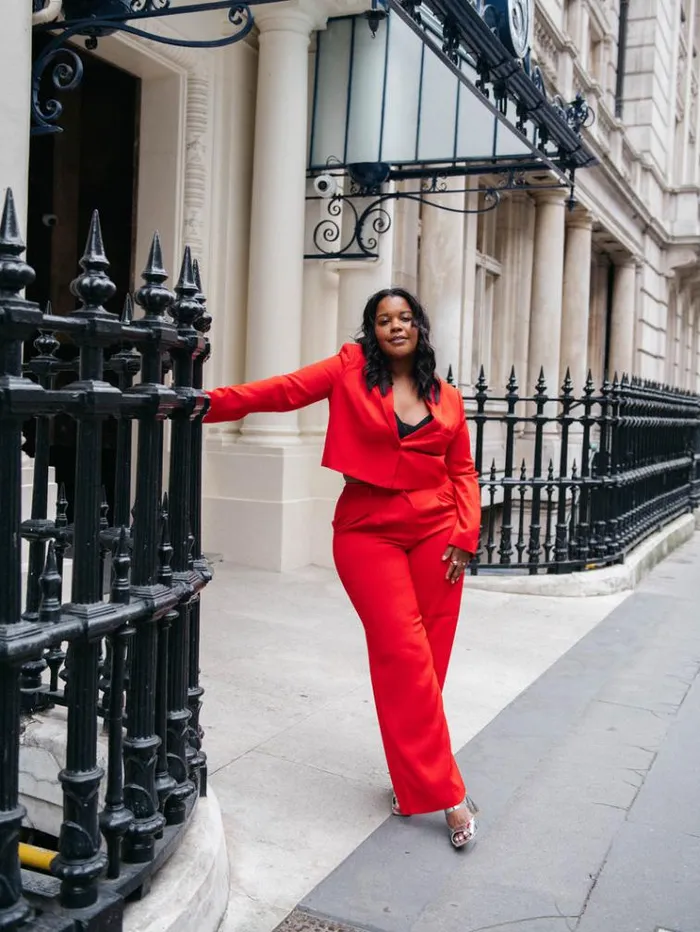 French Connection Coats and Jackets Harry Suiting Cropped Blazer Royal Scarlet 8211 Woman