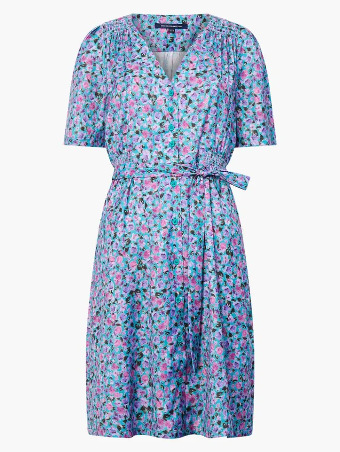 French Connection Dresses Alezzia Ely Jacquard Smock Dress Jaded Teal 8211 Woman