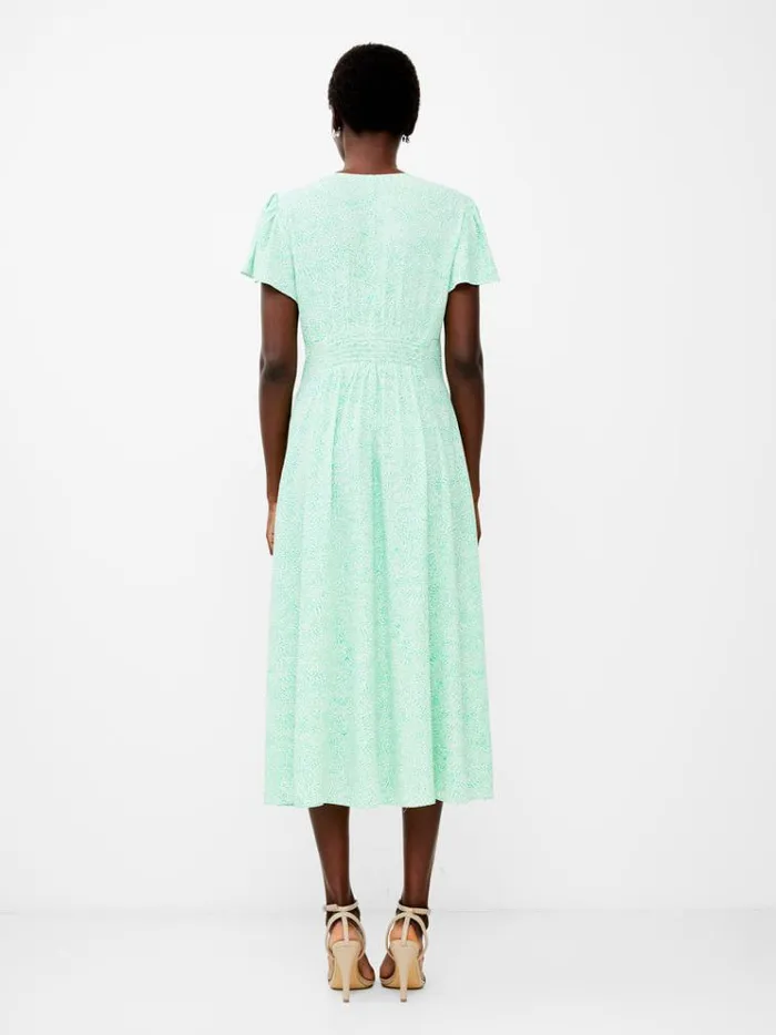 French Connection Dresses Bernice VNeck Tea Dress Minted Green 8211 Woman
