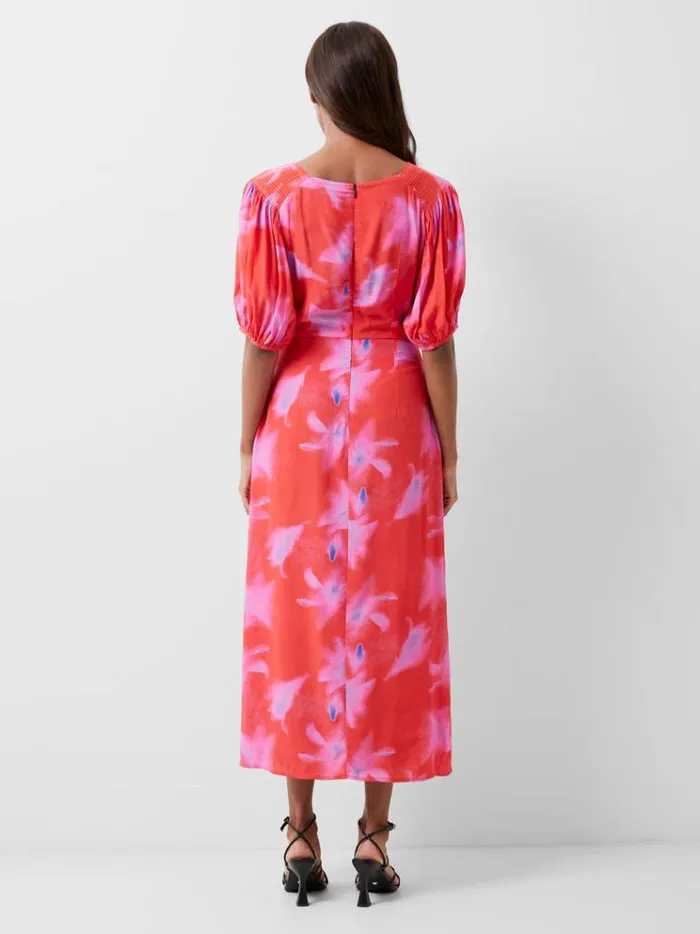 French Connection Dresses Christy Eco Delphine Maxi Dress Raspberry Soraurora 8211 Woman