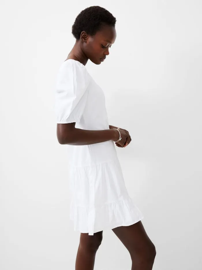 French Connection Dresses Cotton Sweetheart Mini Dress Summer White 8211 Woman