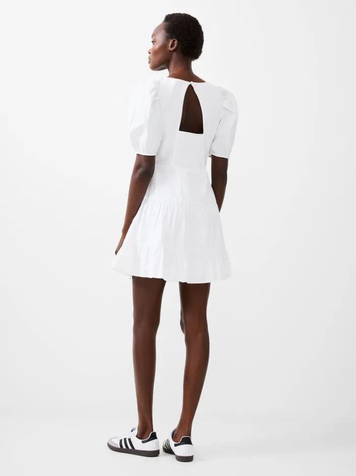 French Connection Dresses Cotton Sweetheart Mini Dress Summer White 8211 Woman