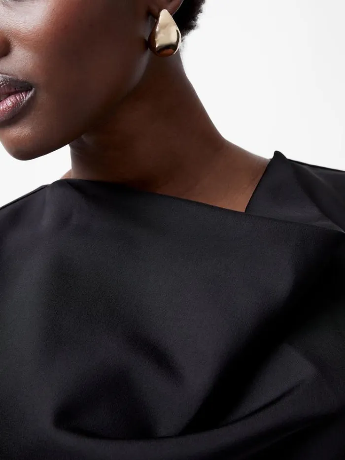 French Connection Dresses Fenix Satin Dress Blackout 8211 Woman