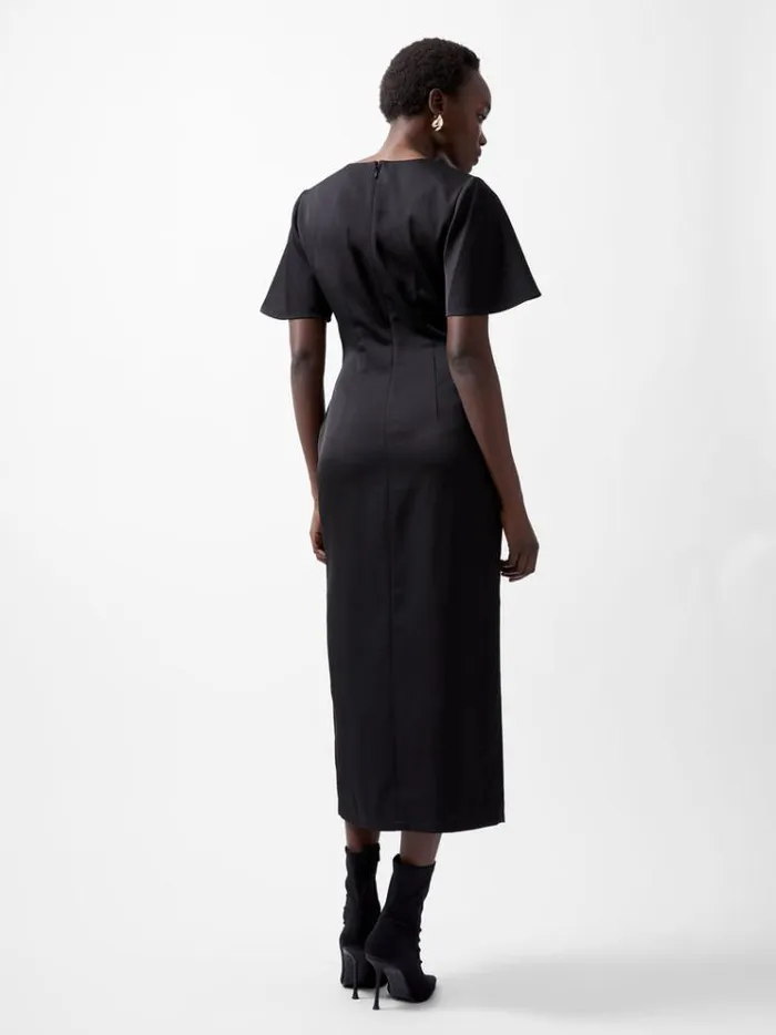 French Connection Dresses Fenix Satin Dress Blackout 8211 Woman
