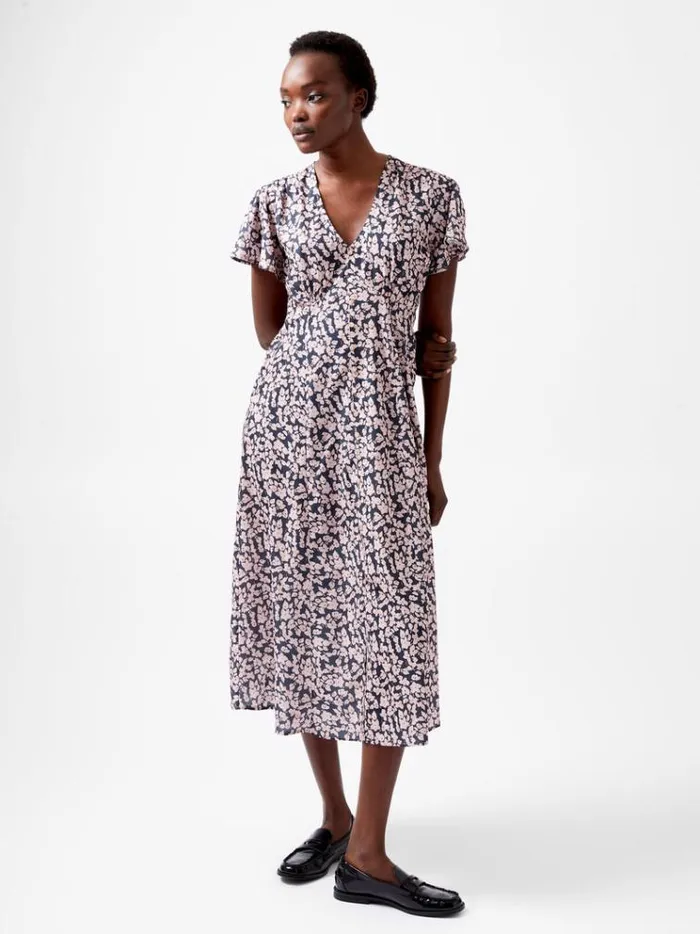 French Connection Dresses Fleure Tea Dress Navypink 8211 Woman