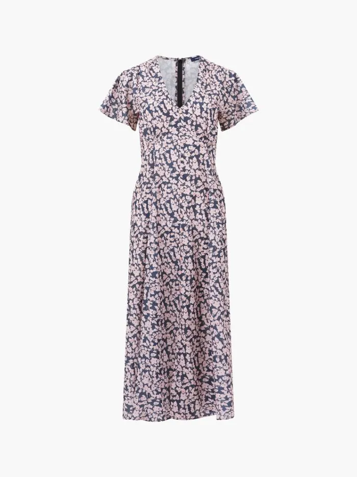 French Connection Dresses Fleure Tea Dress Navypink 8211 Woman