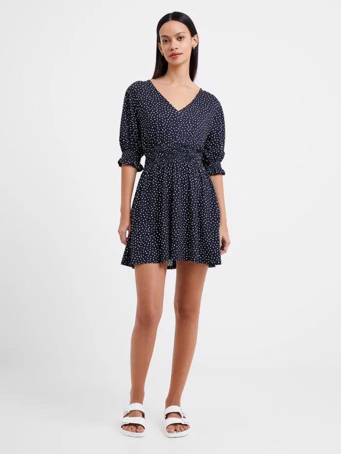 French Connection Dresses Meadow Dea 34 Sleeve Mini Dress Marine 8211 Woman