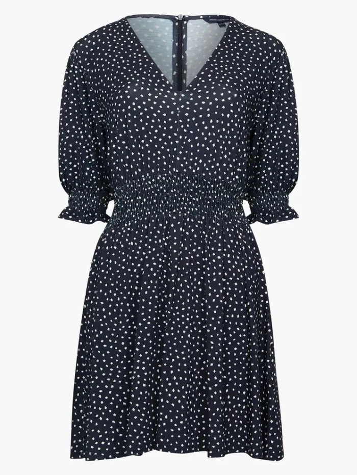 French Connection Dresses Meadow Dea 34 Sleeve Mini Dress Marine 8211 Woman