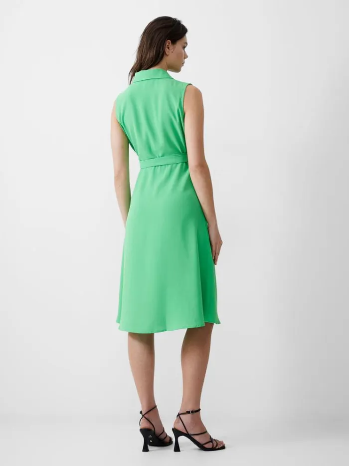 French Connection Dresses Sleeveless Shawl Dress Poise Green 8211 Woman