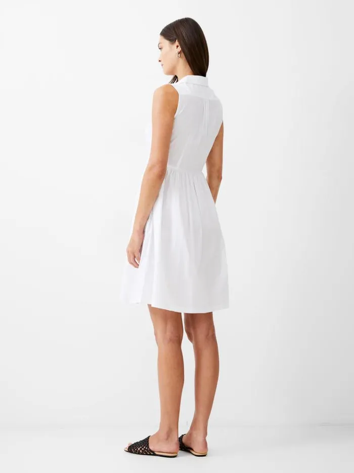 French Connection Dresses Sleeveless Smock Dress White 8211 Woman