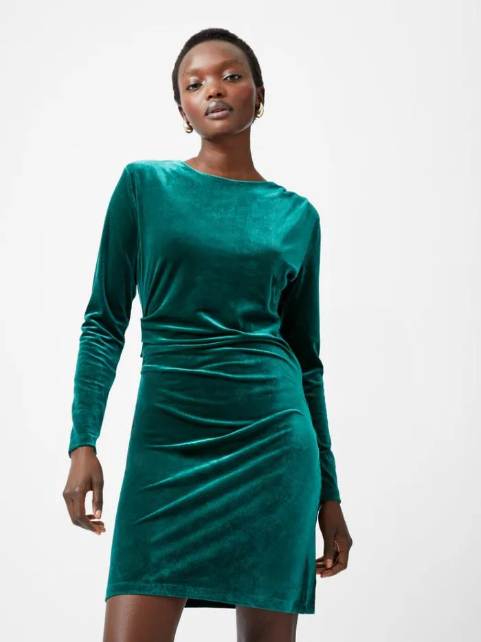 French Connection Dresses Viola Velvet Long Sleeve Bodycon Mini Dress Forest 8211 Woman French Connection Dresses Viola Velvet Long Sleeve Bodycon Mini Dress Forest 8211 Woman