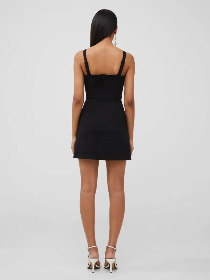 French Connection Dresses Whisper Bow Strappy Mini Dress 90 Winter Whiteblackout 8211 Woman