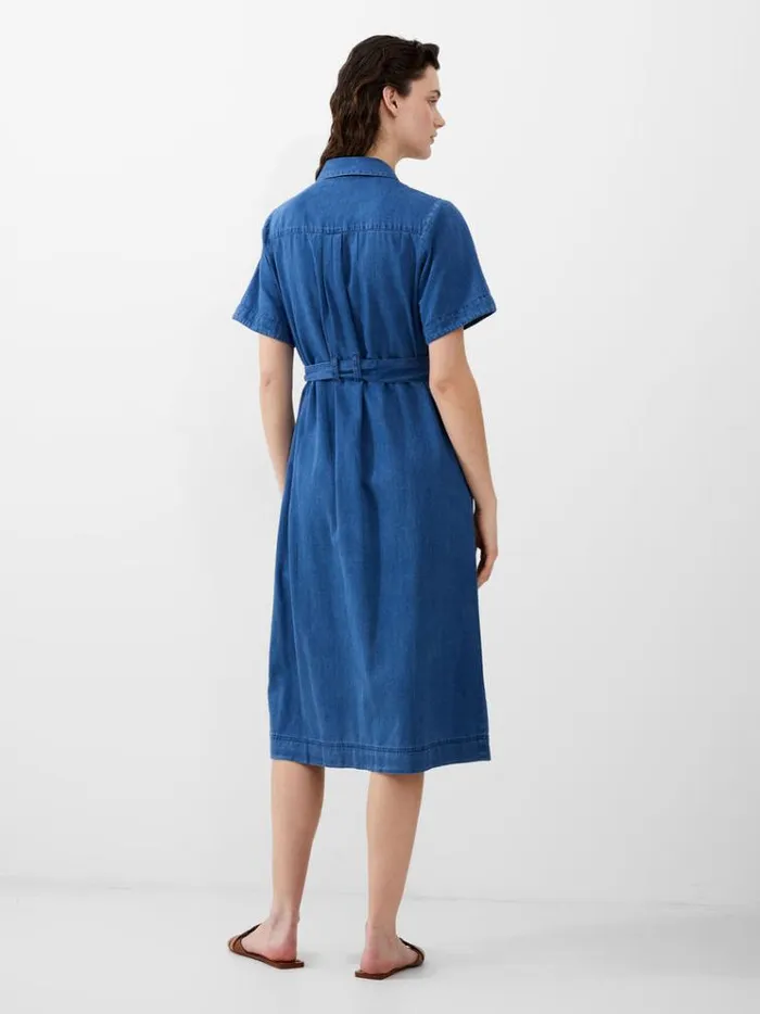 French Connection Dresses Zaves Chambray Denim Dress Light Vintage 8211 Woman