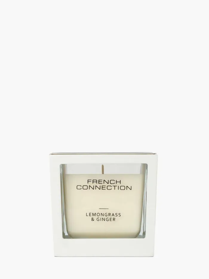French Connection Home Accessories Lemongrass and Ginger Signature 200g Candle Natural 8211 Home French Connection Home Accessories Lemongrass and Ginger Signature 200g Candle Natural 8211 Home