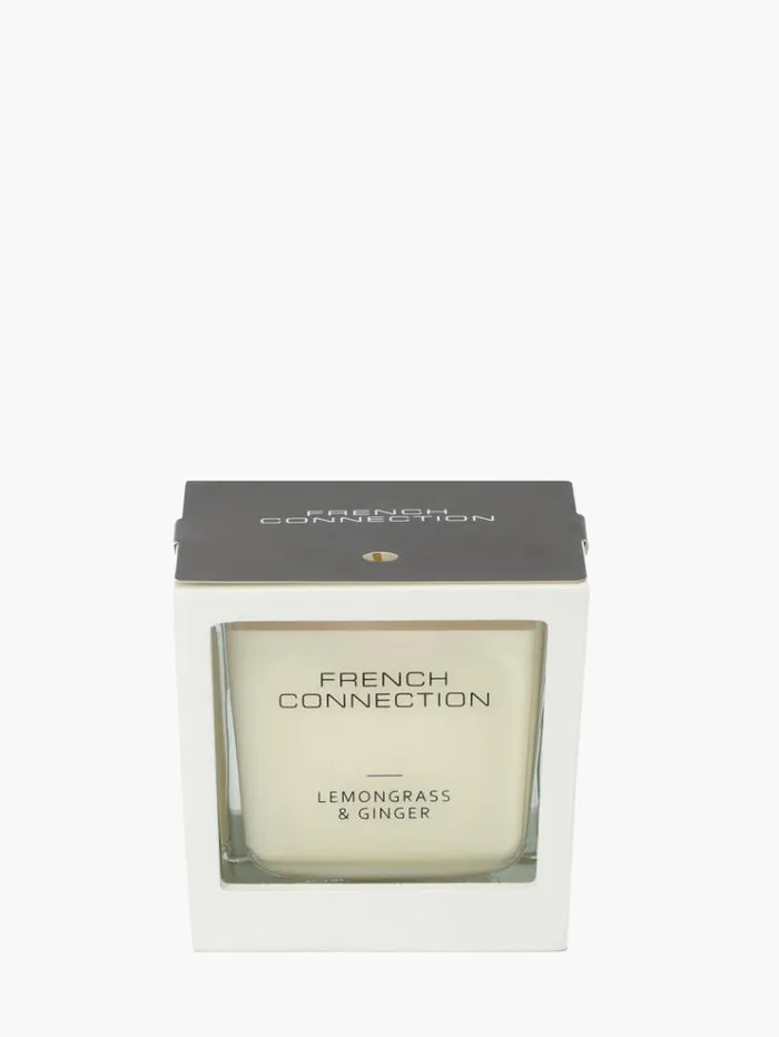 French Connection Home Accessories Lemongrass and Ginger Signature 200g Candle Natural 8211 Home