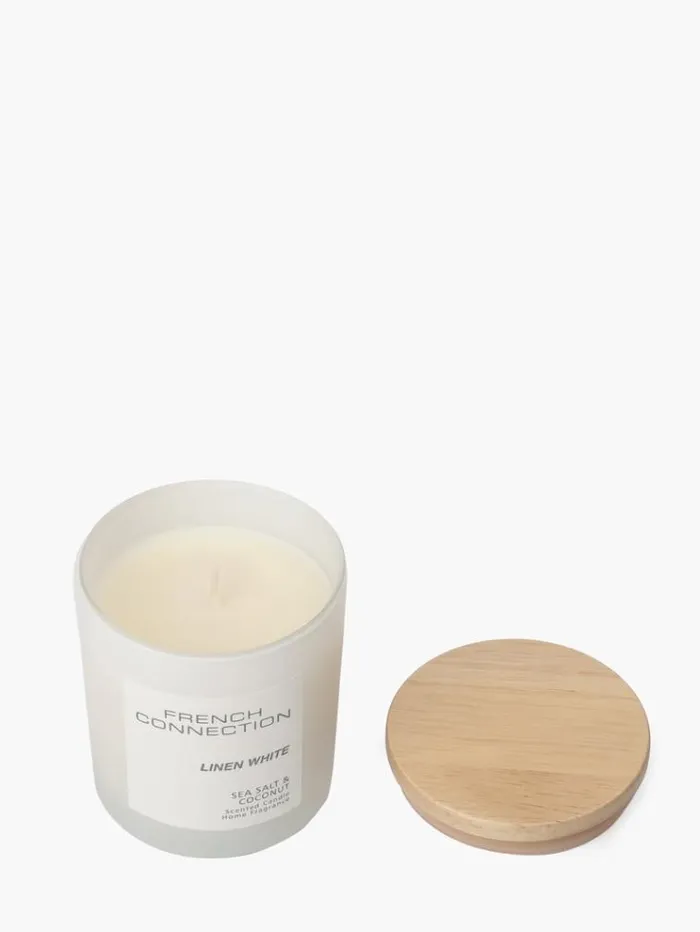 French Connection Home Accessories Linen White Serenity 200g Candle Sea Saltcoconut 8211 Home