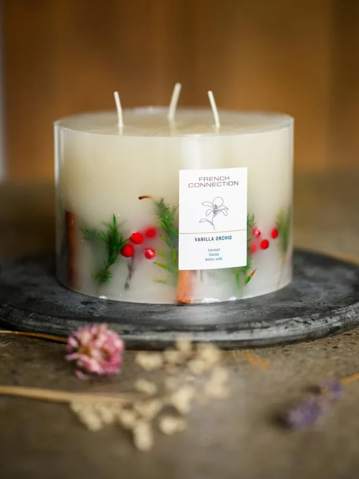 French Connection Home Accessories Vanilla Orchid Botanical Large Candle Vanilla Orchid 8211 Home