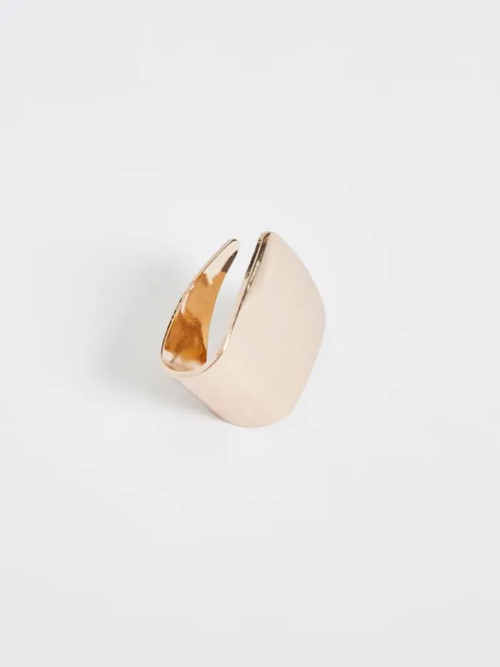 French Connection Jewellery Architectural Square Stud Earrings Gold 8211 Woman