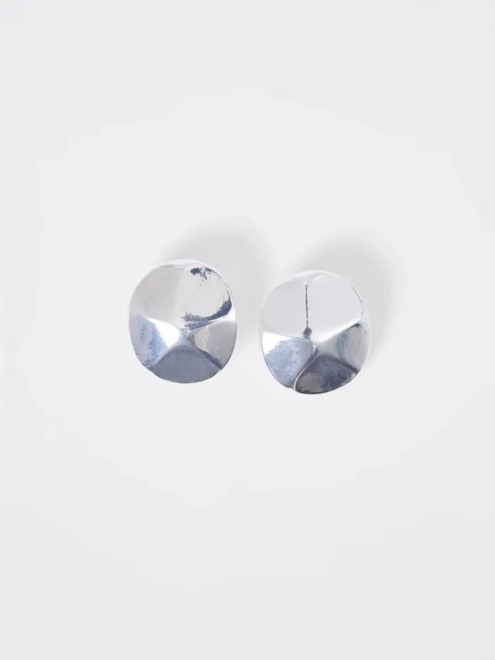 French Connection Jewellery Hammered Circular Disc Stud Earrings Silver 8211 Woman French Connection Jewellery Hammered Circular Disc Stud Earrings Silver 8211 Woman
