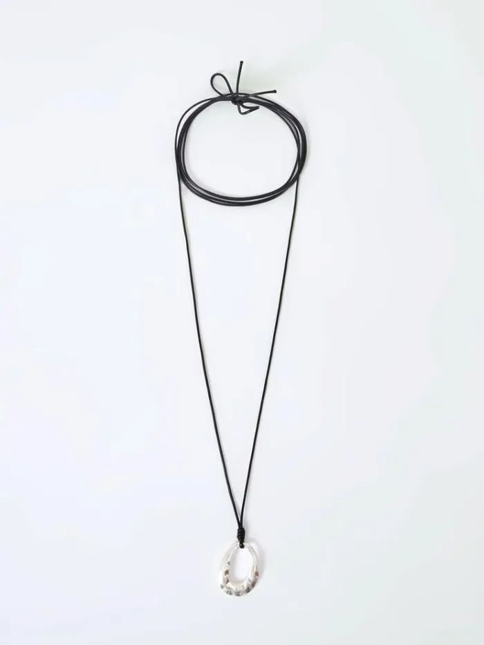 French Connection Jewellery Rope Drop Pendant Necklace Silverblack 8211 Woman French Connection Jewellery Rope Drop Pendant Necklace Silverblack 8211 Woman