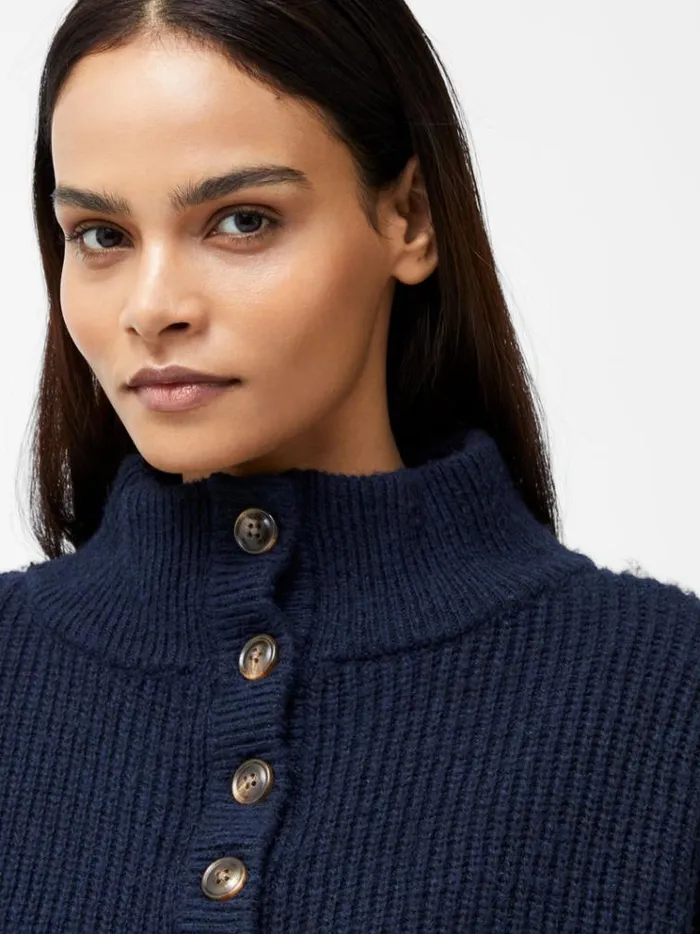 French Connection Jumpers and Cardigans 14 Button Drop Shoulder Jumper Dk Navy 8211 Woman French Connection Jumpers and Cardigans 14 Button Drop Shoulder Jumper Dk Navy 8211 Woman