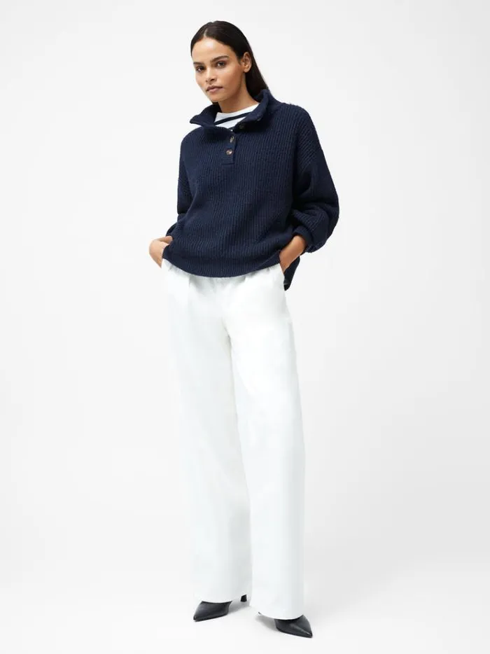 French Connection Jumpers and Cardigans 14 Button Drop Shoulder Jumper Dk Navy 8211 Woman