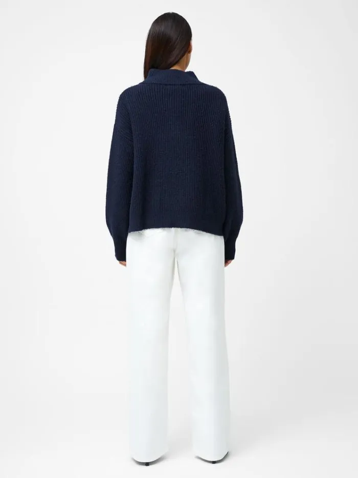 French Connection Jumpers and Cardigans 14 Button Drop Shoulder Jumper Dk Navy 8211 Woman