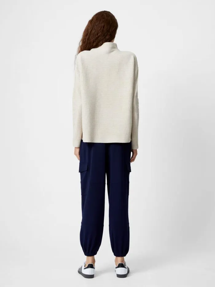 French Connection Jumpers and Cardigans Babysoft Rib Mock Neck Jumper Light Oatmeal Mel 8211 Woman