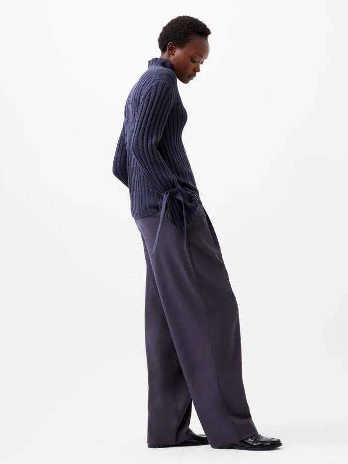 French Connection Jumpers and Cardigans Babysoft Tie Sleeve Jumper Marine 8211 Woman