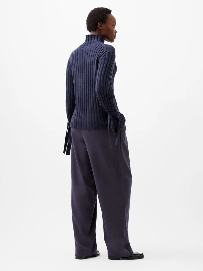 French Connection Jumpers and Cardigans Babysoft Tie Sleeve Jumper Marine 8211 Woman