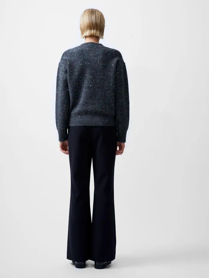 French Connection Jumpers and Cardigans Janet Sequins Soft Jumper Grey 8211 Woman