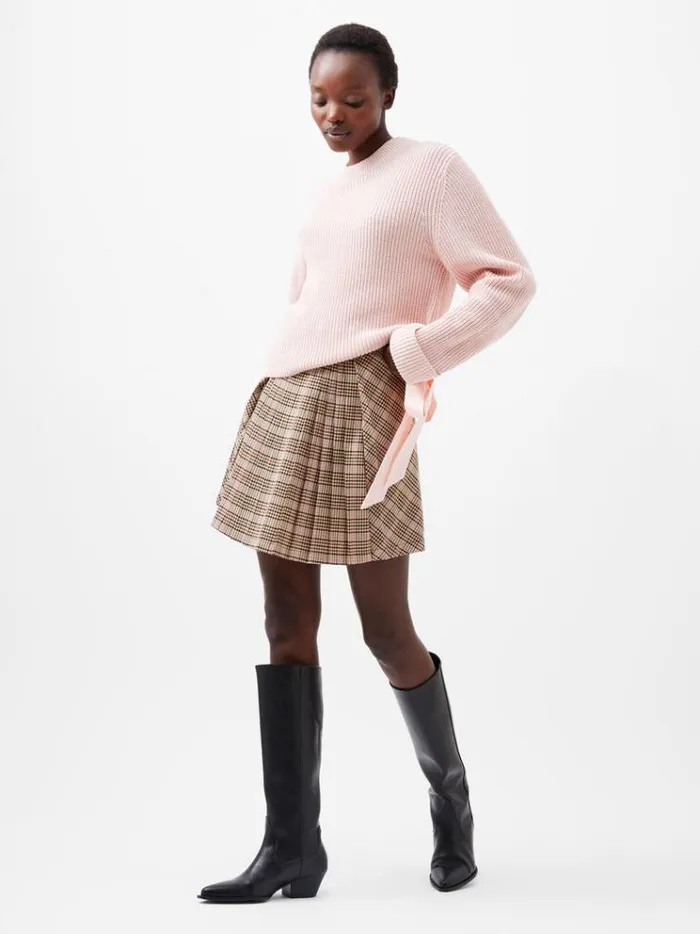 French Connection Jumpers and Cardigans Kaila Tie Detail Jumper Lotus Pink 8211 Woman