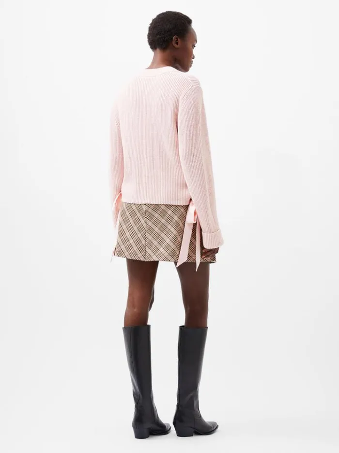 French Connection Jumpers and Cardigans Kaila Tie Detail Jumper Lotus Pink 8211 Woman