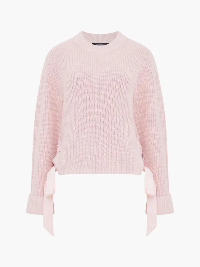 French Connection Jumpers and Cardigans Kaila Tie Detail Jumper Lotus Pink 8211 Woman