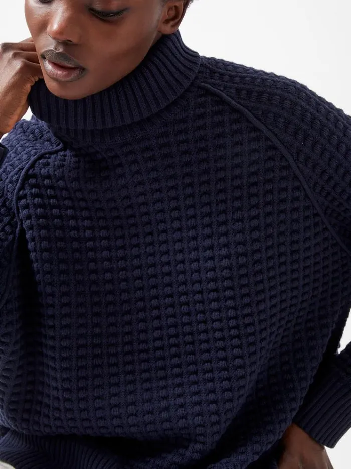 French Connection Jumpers and Cardigans Keya Popcorn Knit Mozart Jumper Marine 8211 Woman French Connection Jumpers and Cardigans Keya Popcorn Knit Mozart Jumper Marine 8211 Woman