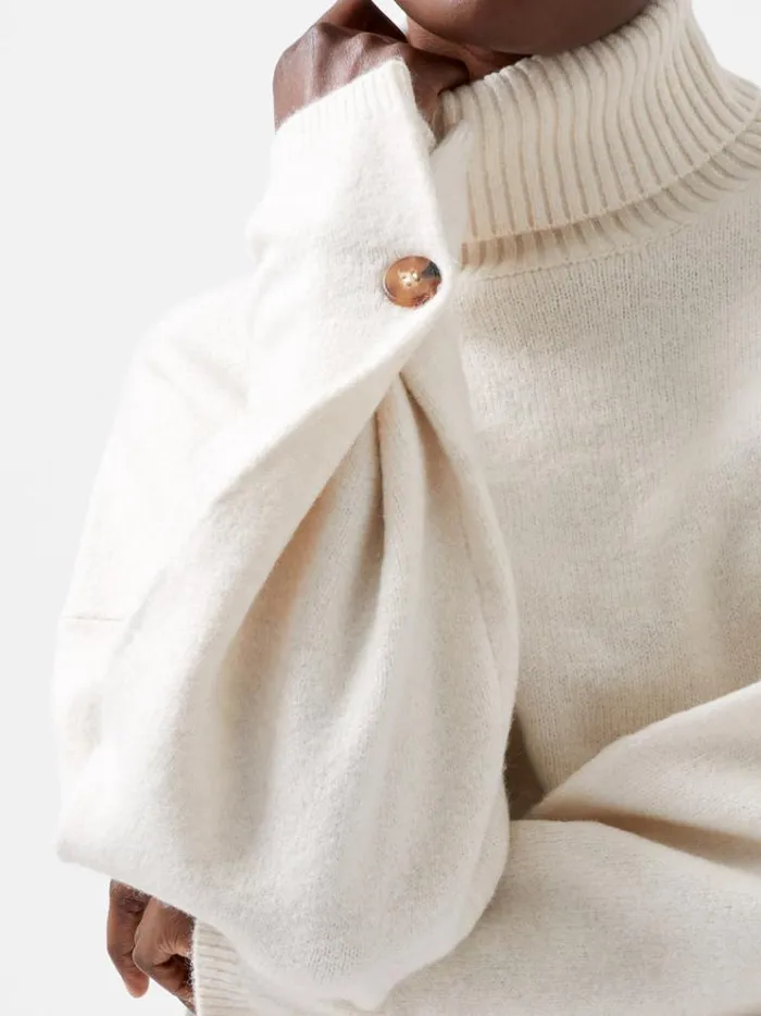 French Connection Jumpers and Cardigans Kezia Recycled Roll Neck Jumper Classic Cream 8211 Woman French Connection Jumpers and Cardigans Kezia Recycled Roll Neck Jumper Classic Cream 8211 Woman