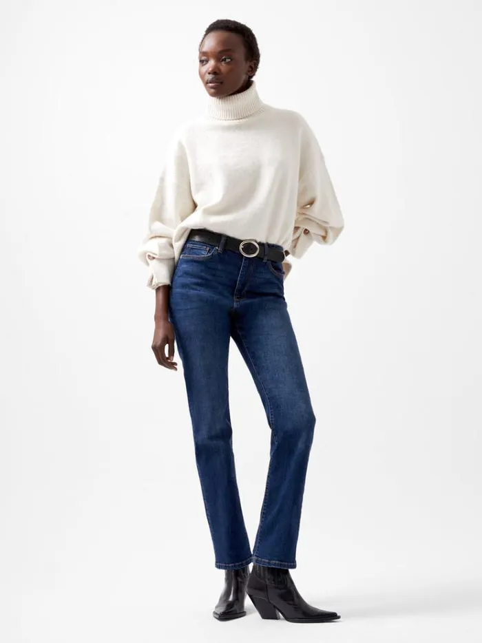 French Connection Jumpers and Cardigans Kezia Recycled Roll Neck Jumper Classic Cream 8211 Woman