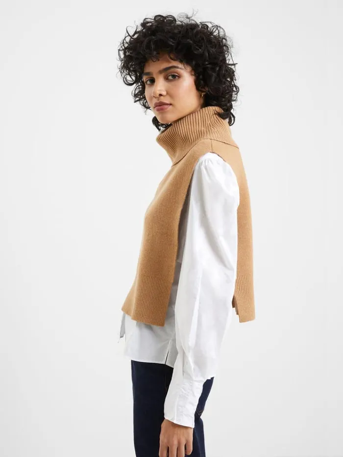 French Connection Jumpers and Cardigans Knitted Cloak Camel 8211 Woman