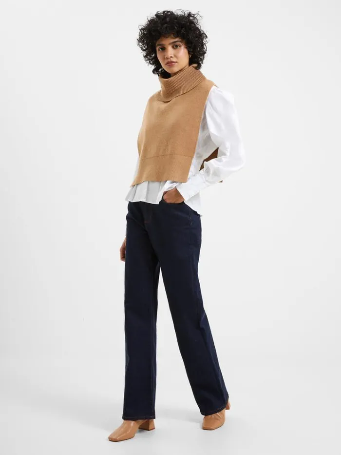 French Connection Jumpers and Cardigans Knitted Cloak Camel 8211 Woman