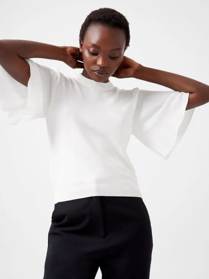French Connection Jumpers and Cardigans Krista Knits Flared Sleeve Jumper Porcelain Cream 8211 Woman French Connection Jumpers and Cardigans Krista Knits Flared Sleeve Jumper Porcelain Cream 8211 Woman