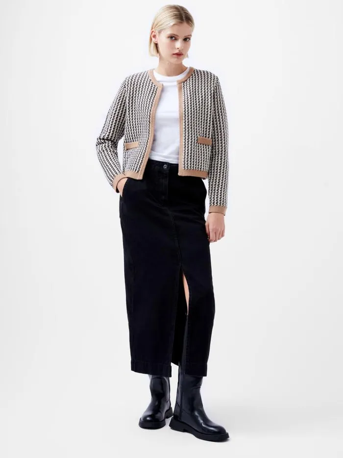 French Connection Jumpers and Cardigans Noar Cardigan Oatmeal Melcl Cream 8211 Woman