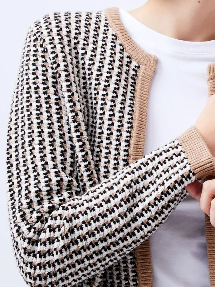 French Connection Jumpers and Cardigans Noar Cardigan Oatmeal Melcl Cream 8211 Woman